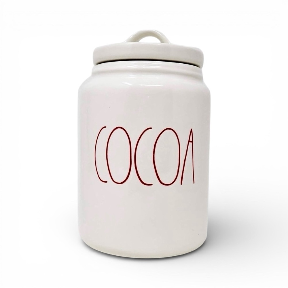 Rare Vintage Rae Dunn Double-Sided COCOA Canister Artisan Collection HTF 7.5”